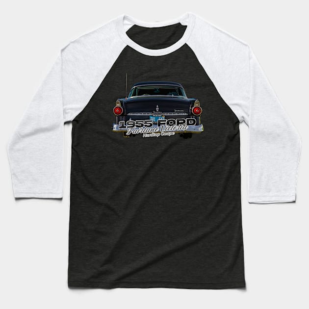 1955 Ford Fairlane Victoria Hardtop Coupe Baseball T-Shirt by Gestalt Imagery